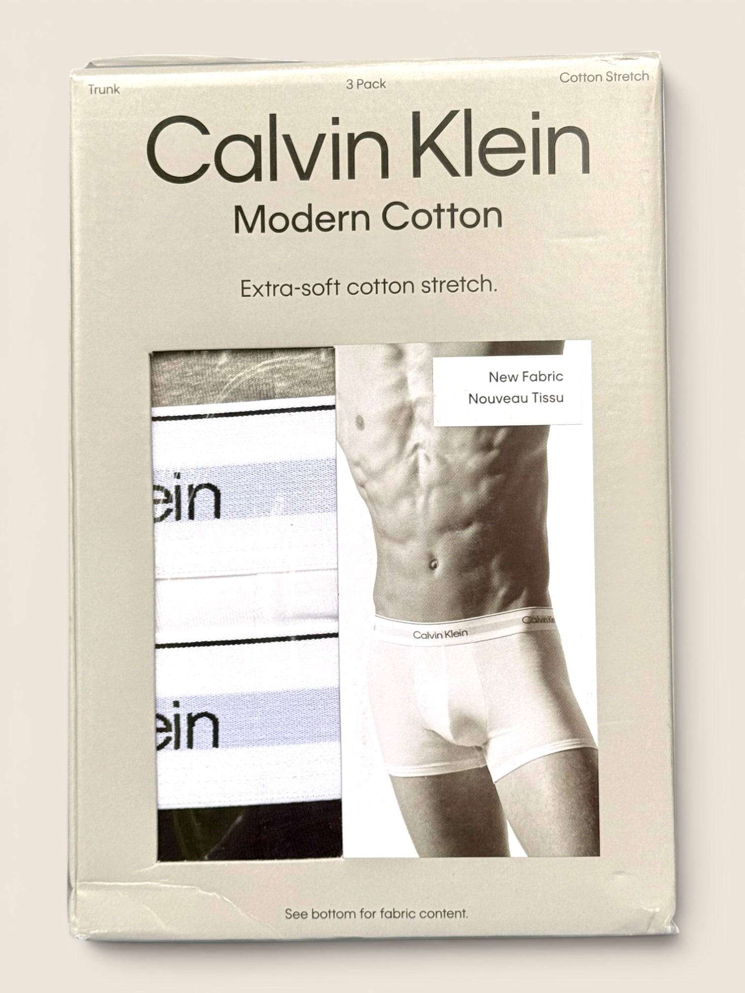 Calvin Klein Trunk - 3er Pack - Grau/Weiß/Schwarz