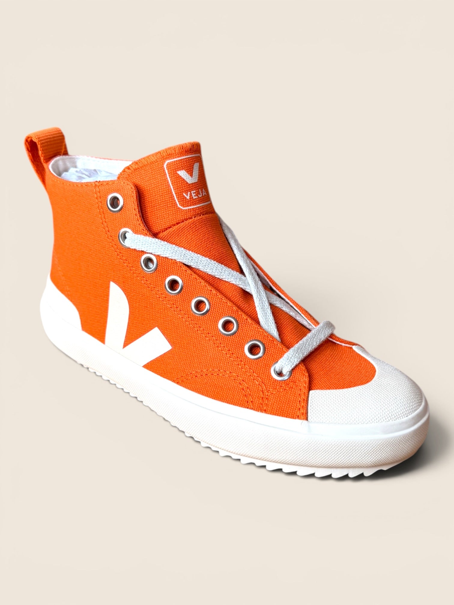Veja High-Top Sneaker Orange/Weiß