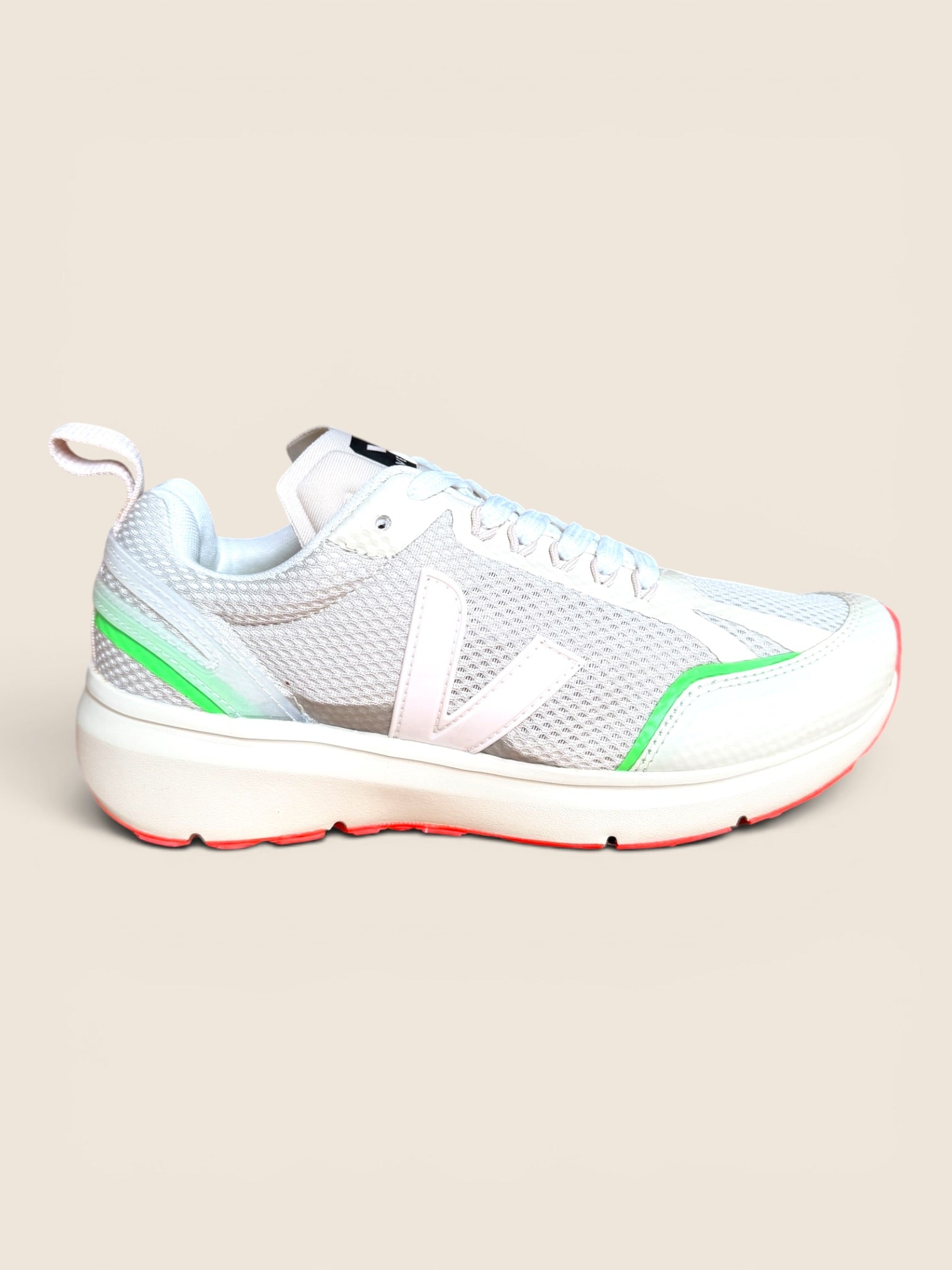 Veja Running Sneaker Beige/Grau/Neon