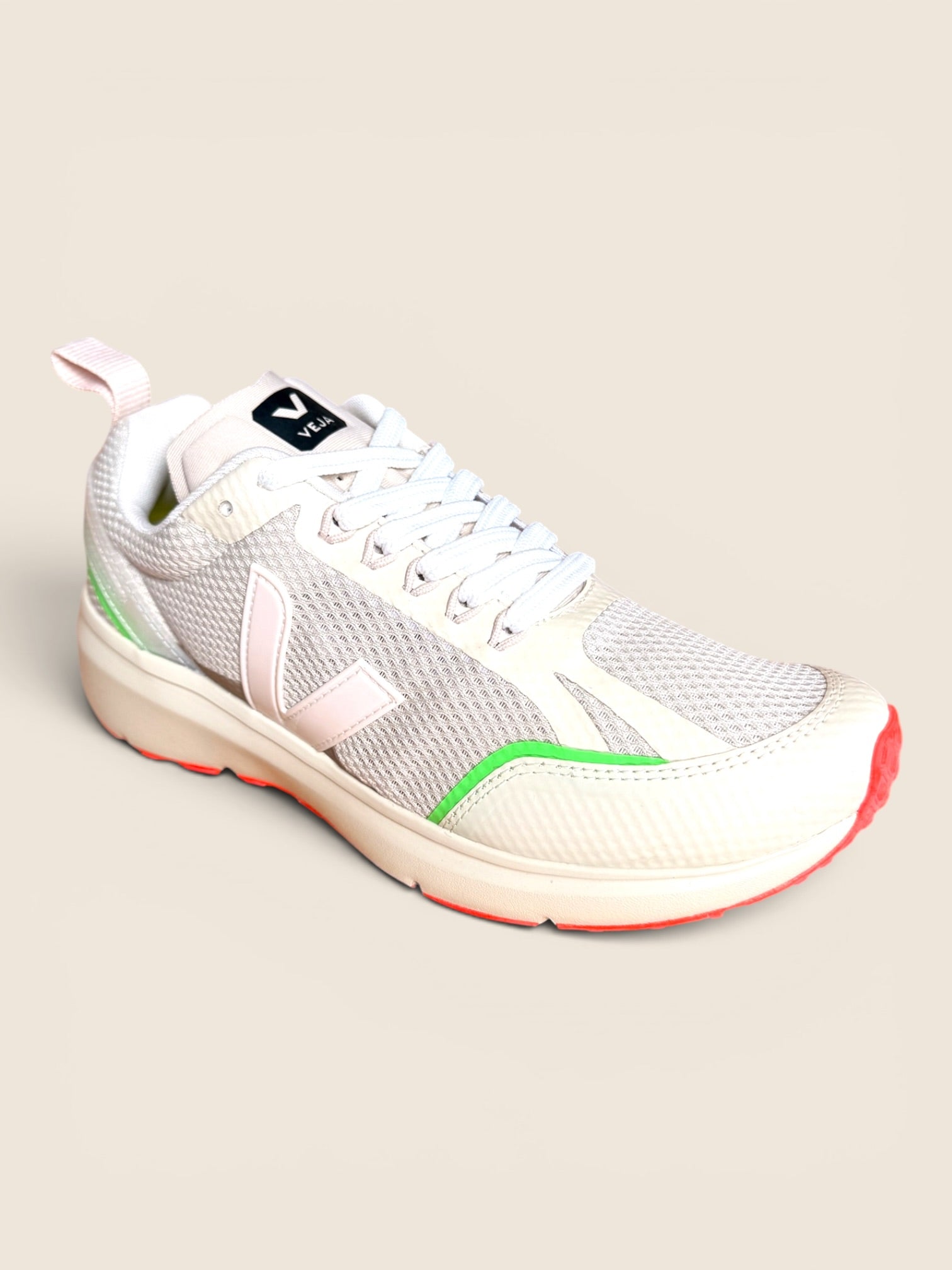 Veja Running Sneaker Beige/Grau/Neon
