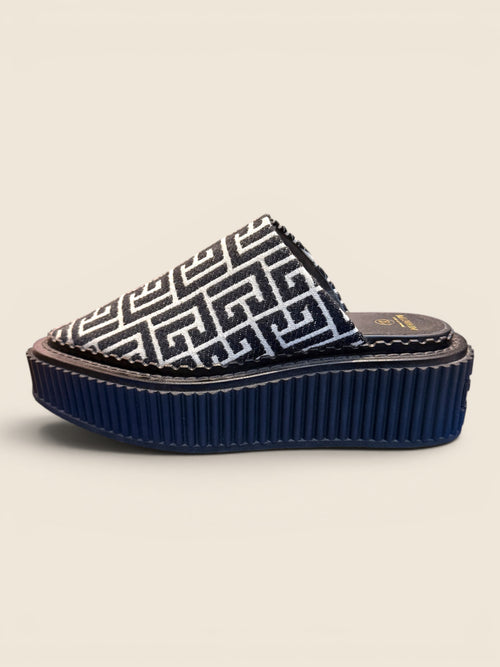 Balmain - Plateau Slipper - Schwarz/Beige