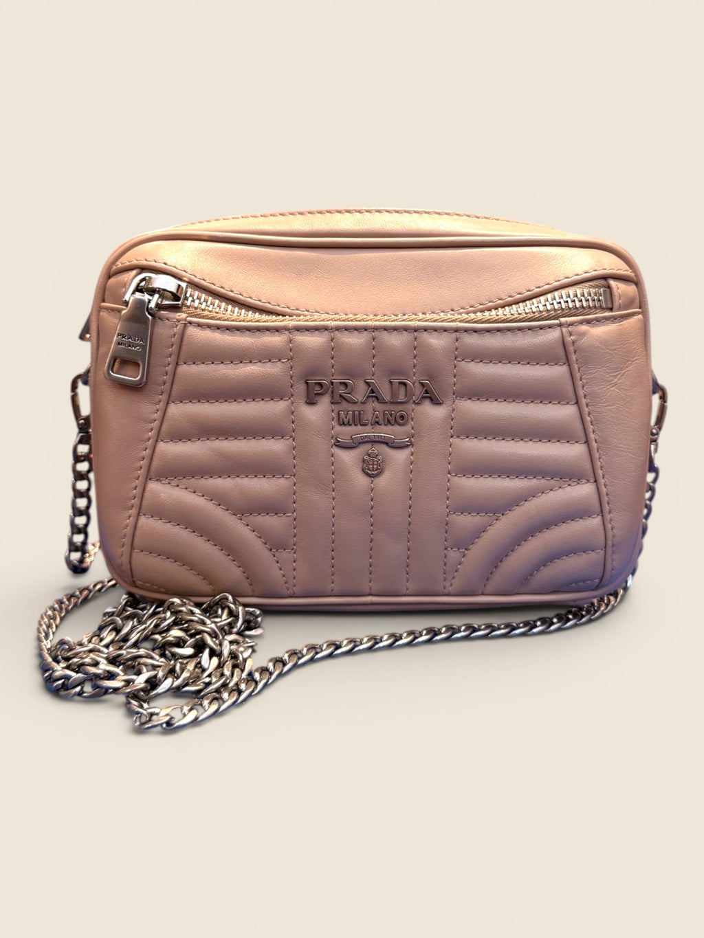 Prada - Bauchtasche/Crossbag - Rose/Silber