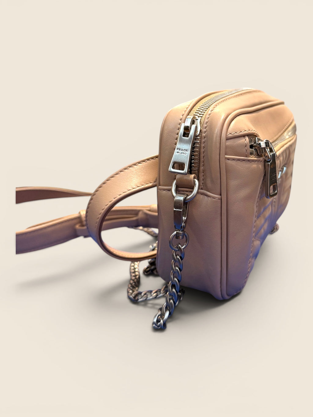 Prada - Bauchtasche/Crossbag - Rose/Silber