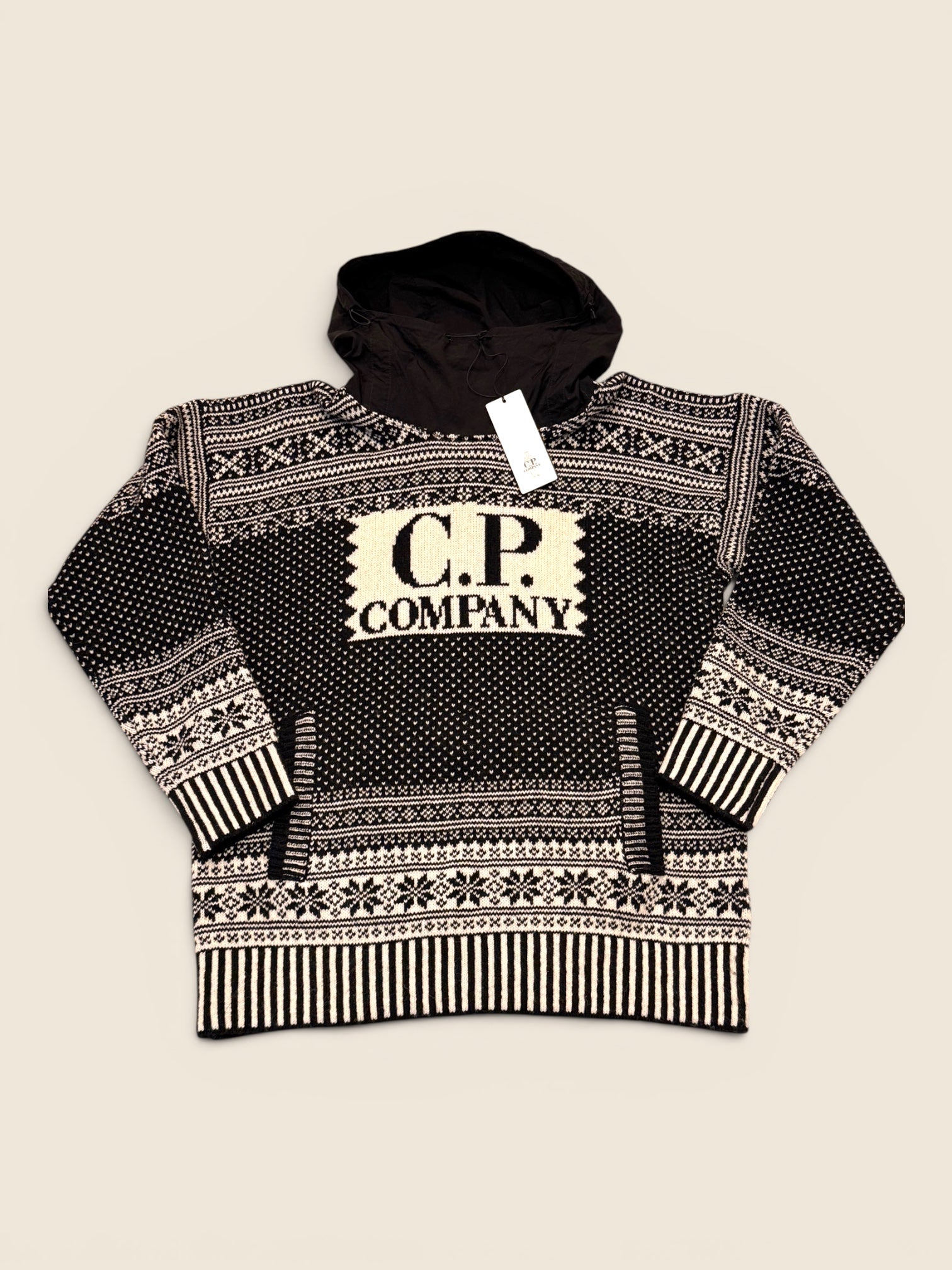C.P Company - Norweger Hoodie - Schwarz/Weiß