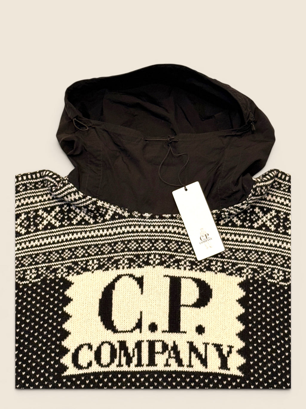 C.P Company - Norweger Hoodie - Schwarz/Weiß