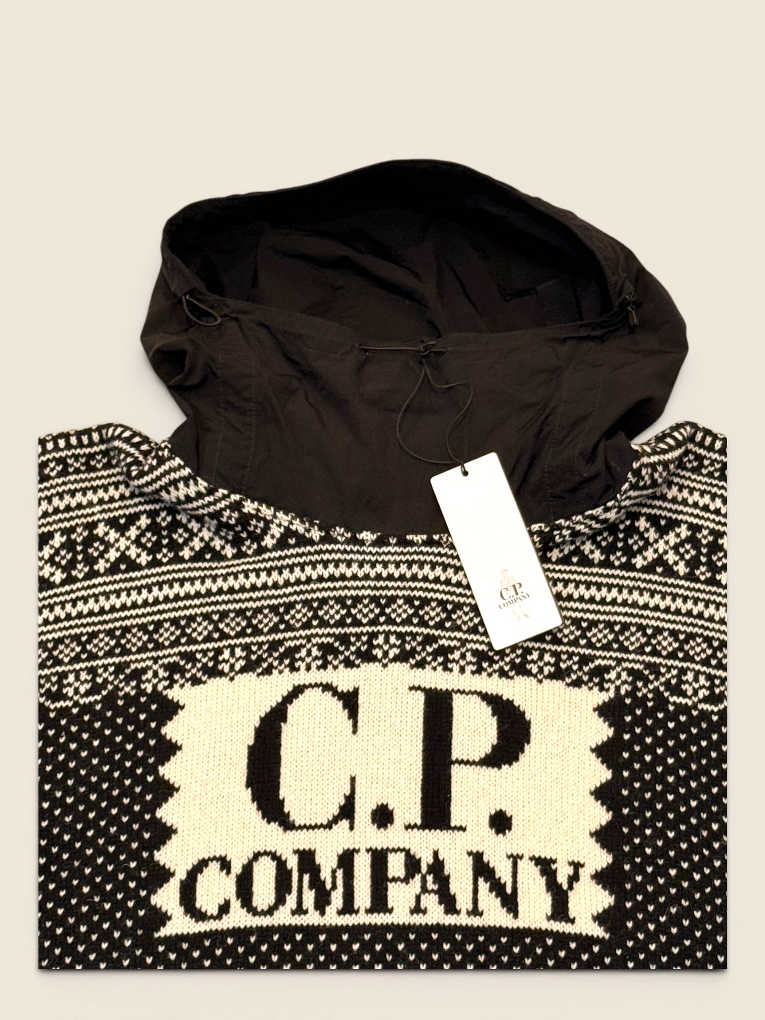 C.P Company - Norweger Hoodie - Schwarz/Weiß