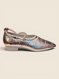 Jil Sander - Ballerinas mit Knöchelring - Silber
