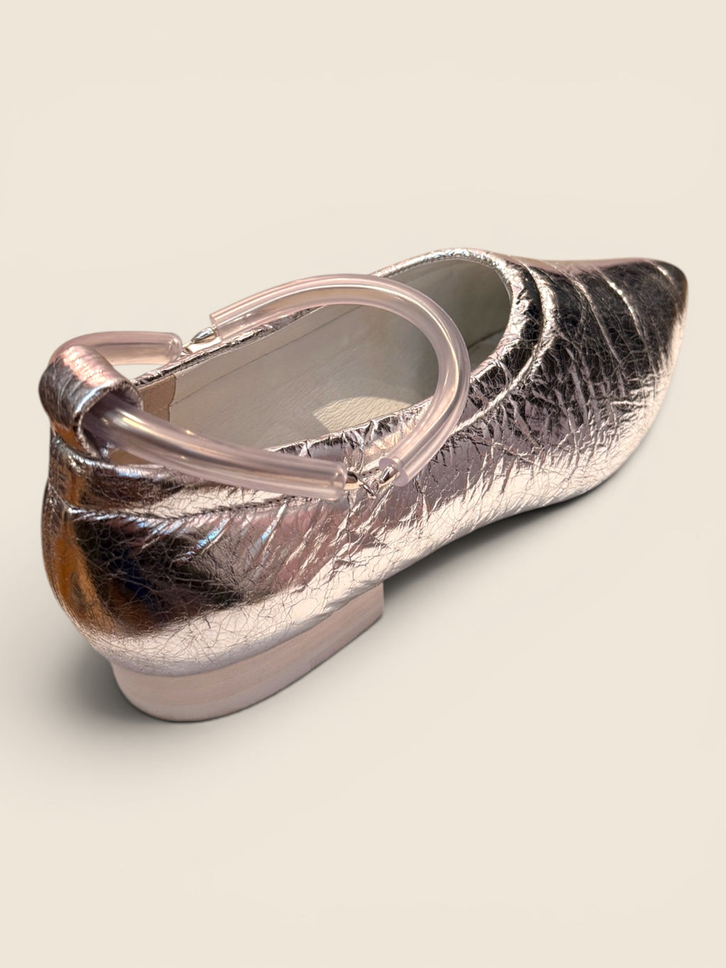 Jil Sander - Ballerinas mit Knöchelring - Silber