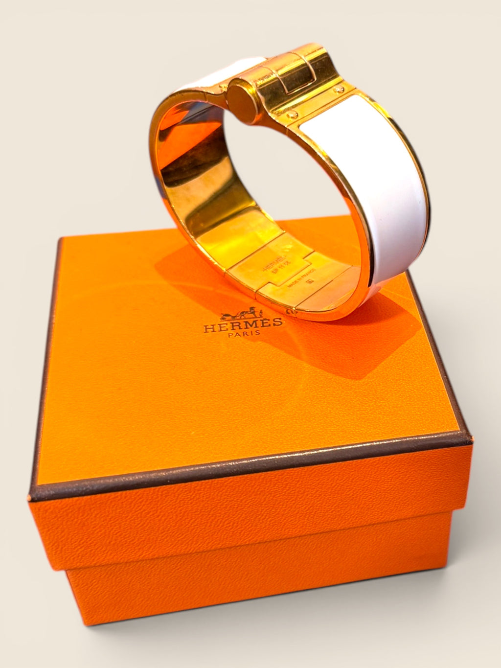 Hermès Armreif - Full Set - Gold/Weiß