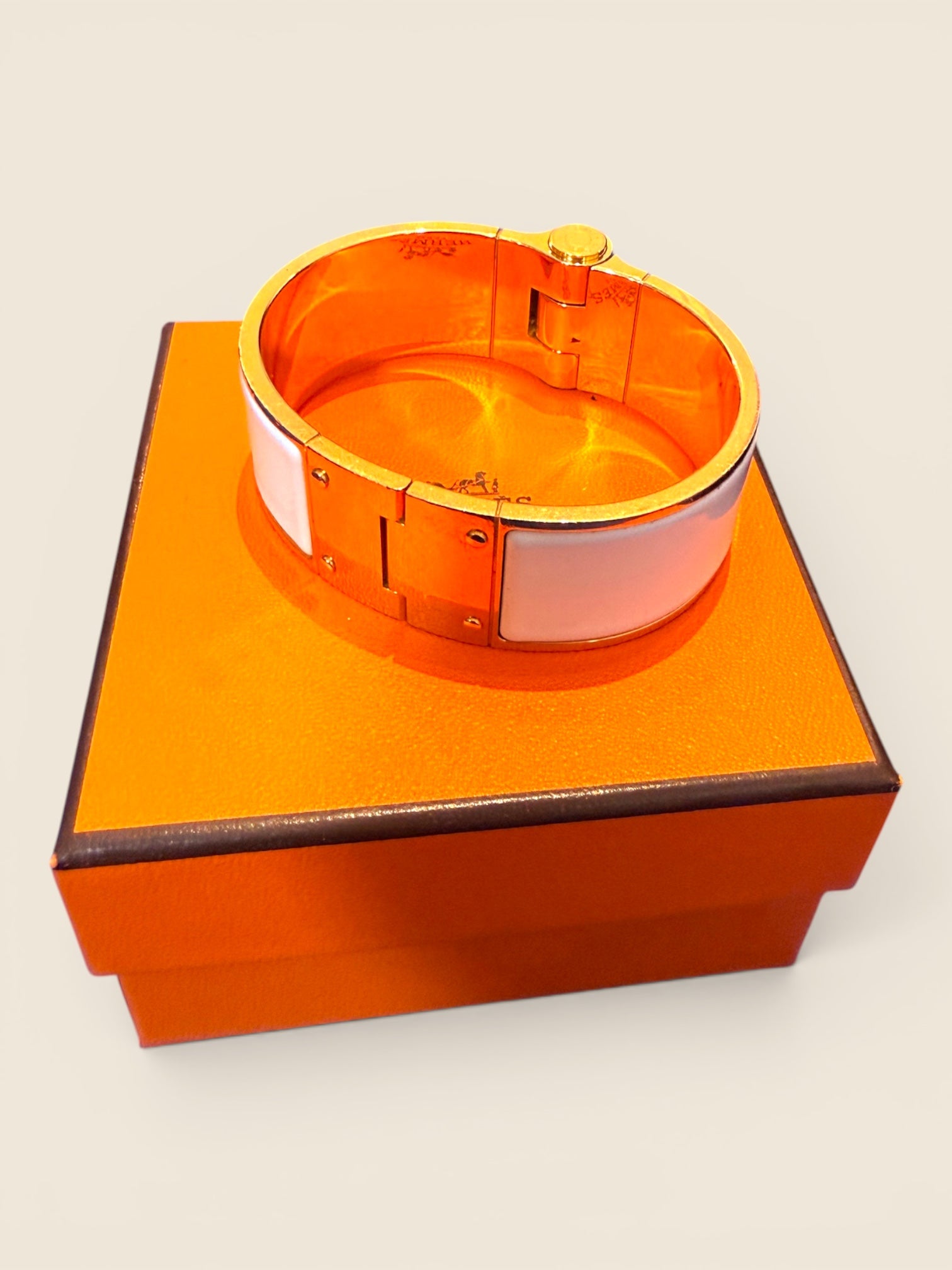 Hermès Armreif - Full Set - Gold/Weiß