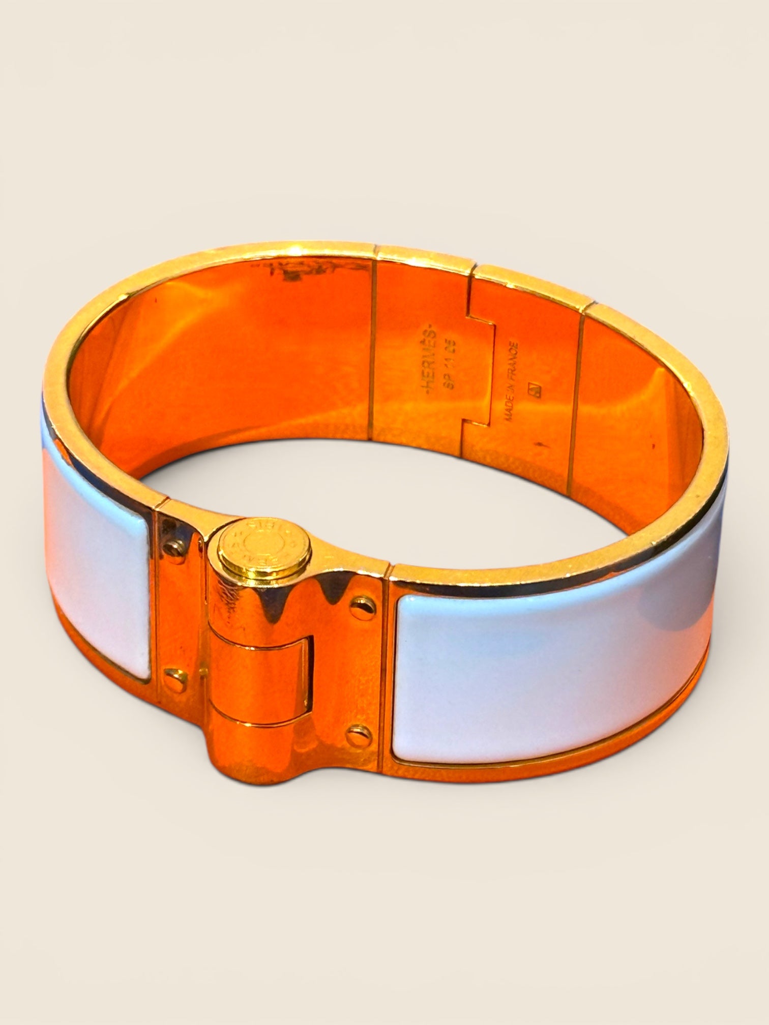 Hermès Armreif - Full Set - Gold/Weiß