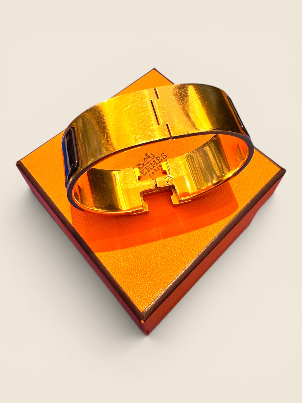 Hermès Armreif - Full Set - Gold/Schwarz