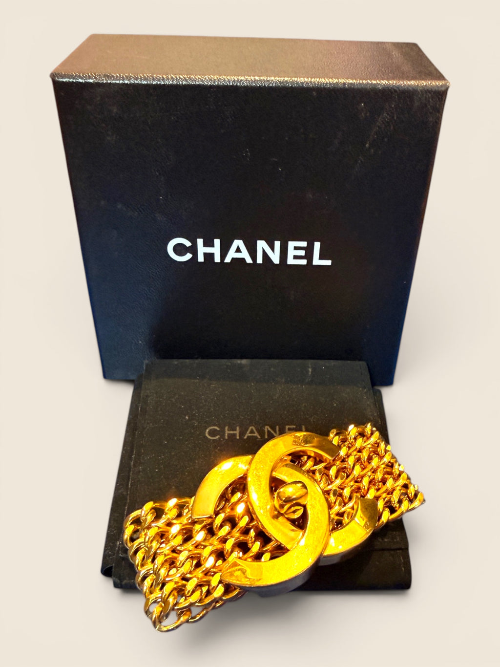 Chanel Kettenarmband - vergoldet - Vintage