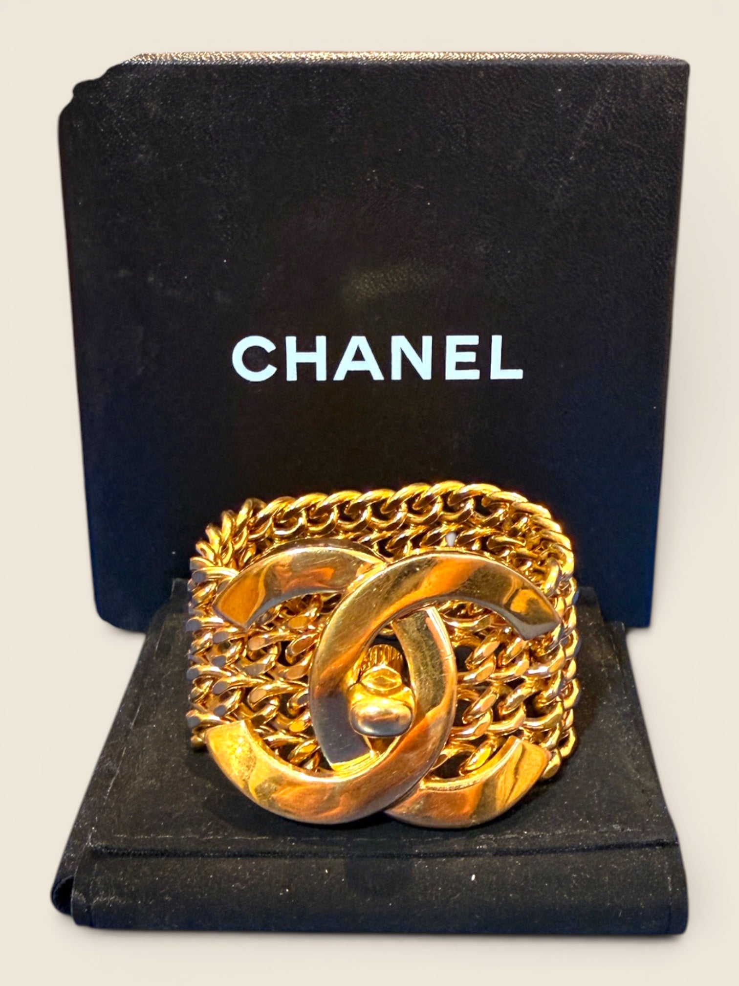 Chanel Kettenarmband - vergoldet - Vintage
