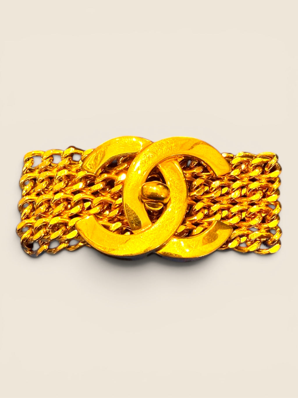 Chanel Kettenarmband - vergoldet - Vintage