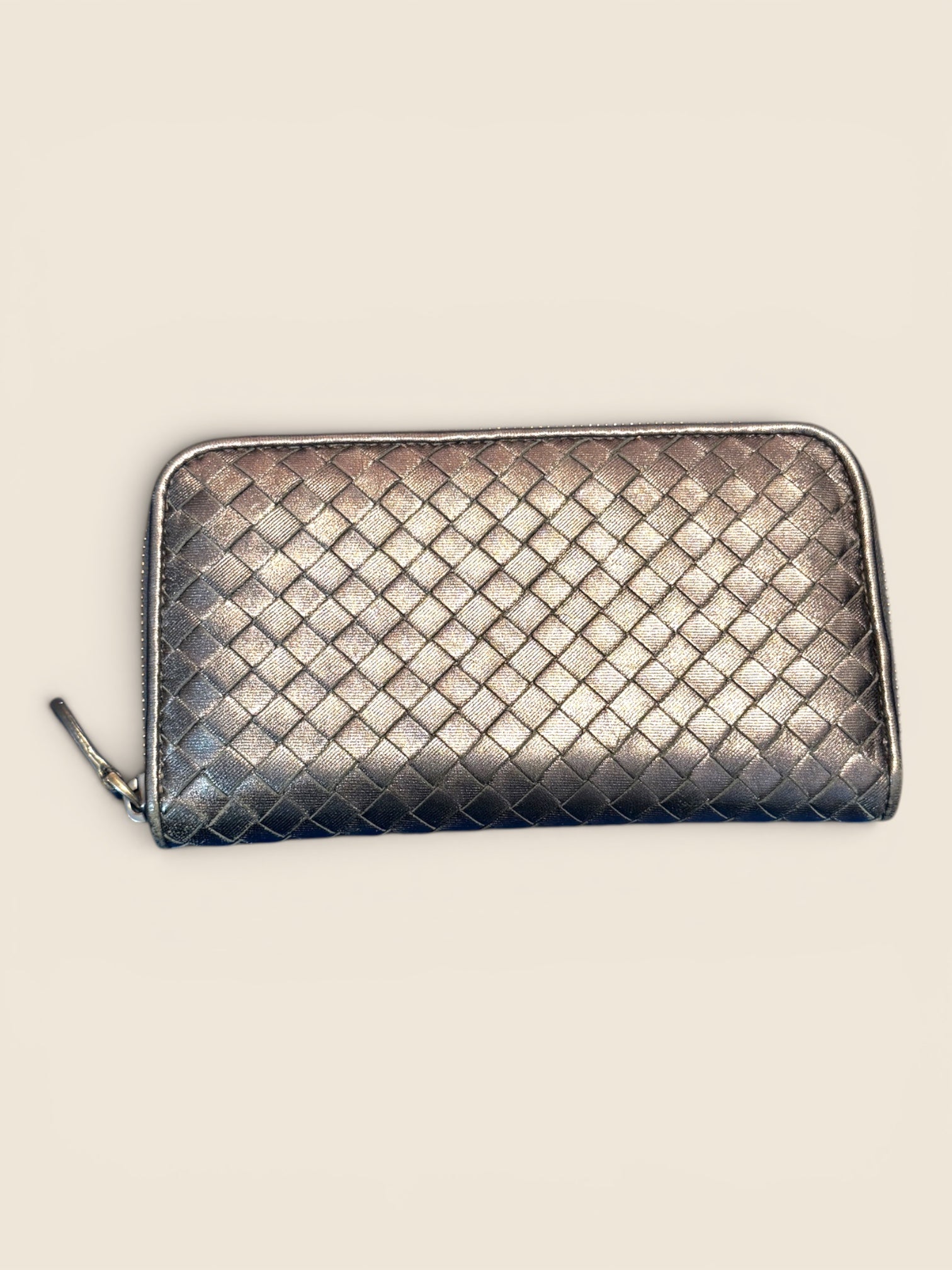 Bottega Veneta - Geldbörse - Silber/Kupfer
