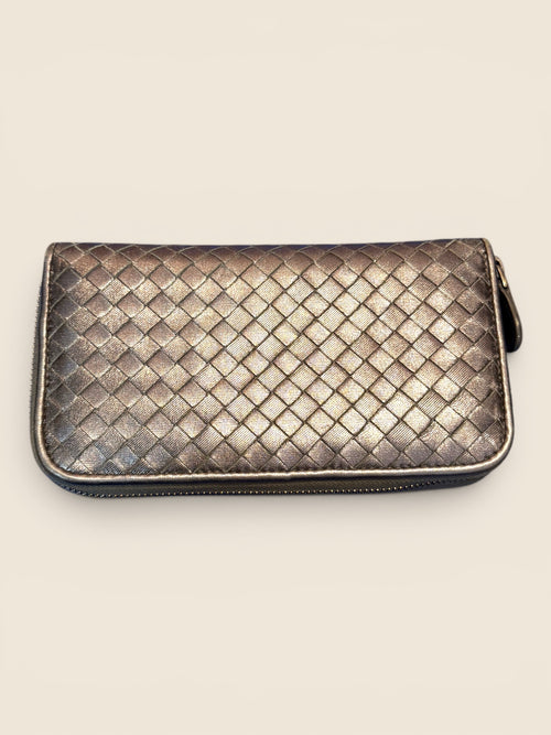 Bottega Veneta - Geldbörse - Silber/Kupfer