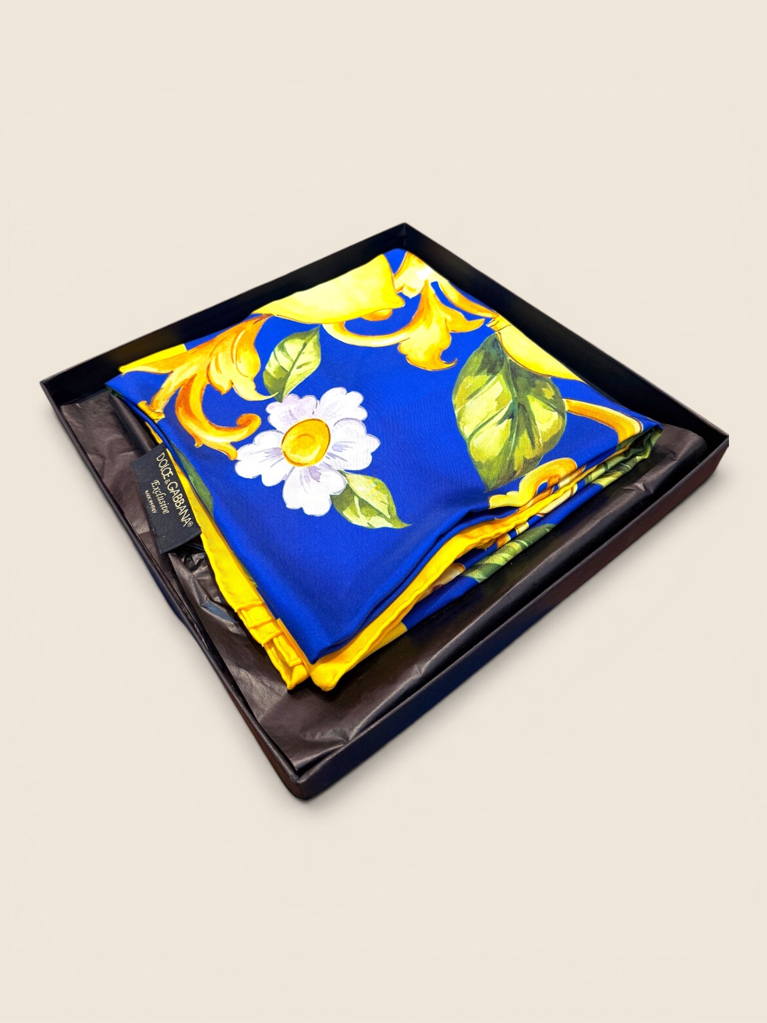 Dolce & Gabbana Seidentuch Groß - Summerlook - Blau/Gelb