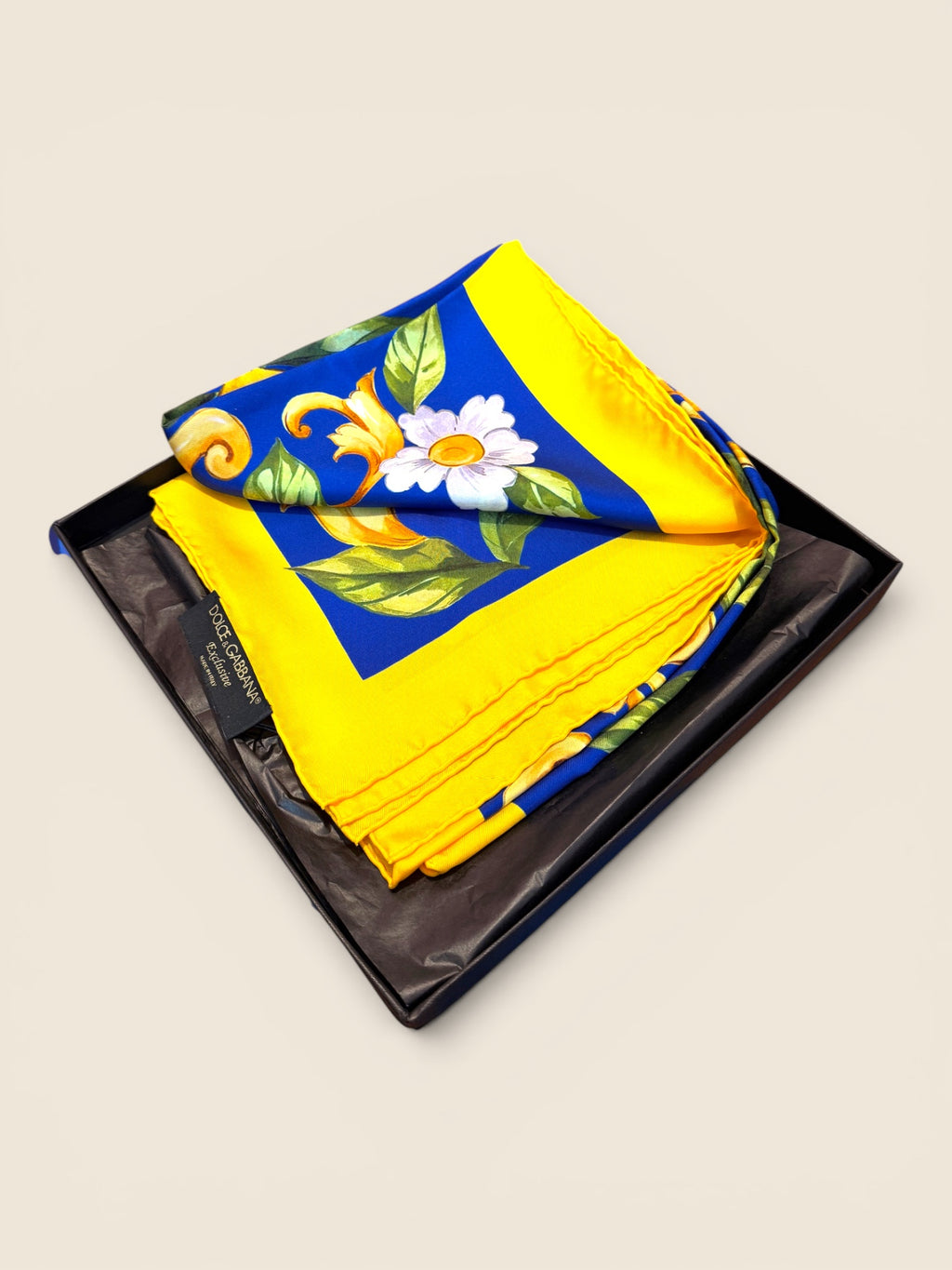Dolce & Gabbana Seidentuch Groß - Summerlook - Blau/Gelb
