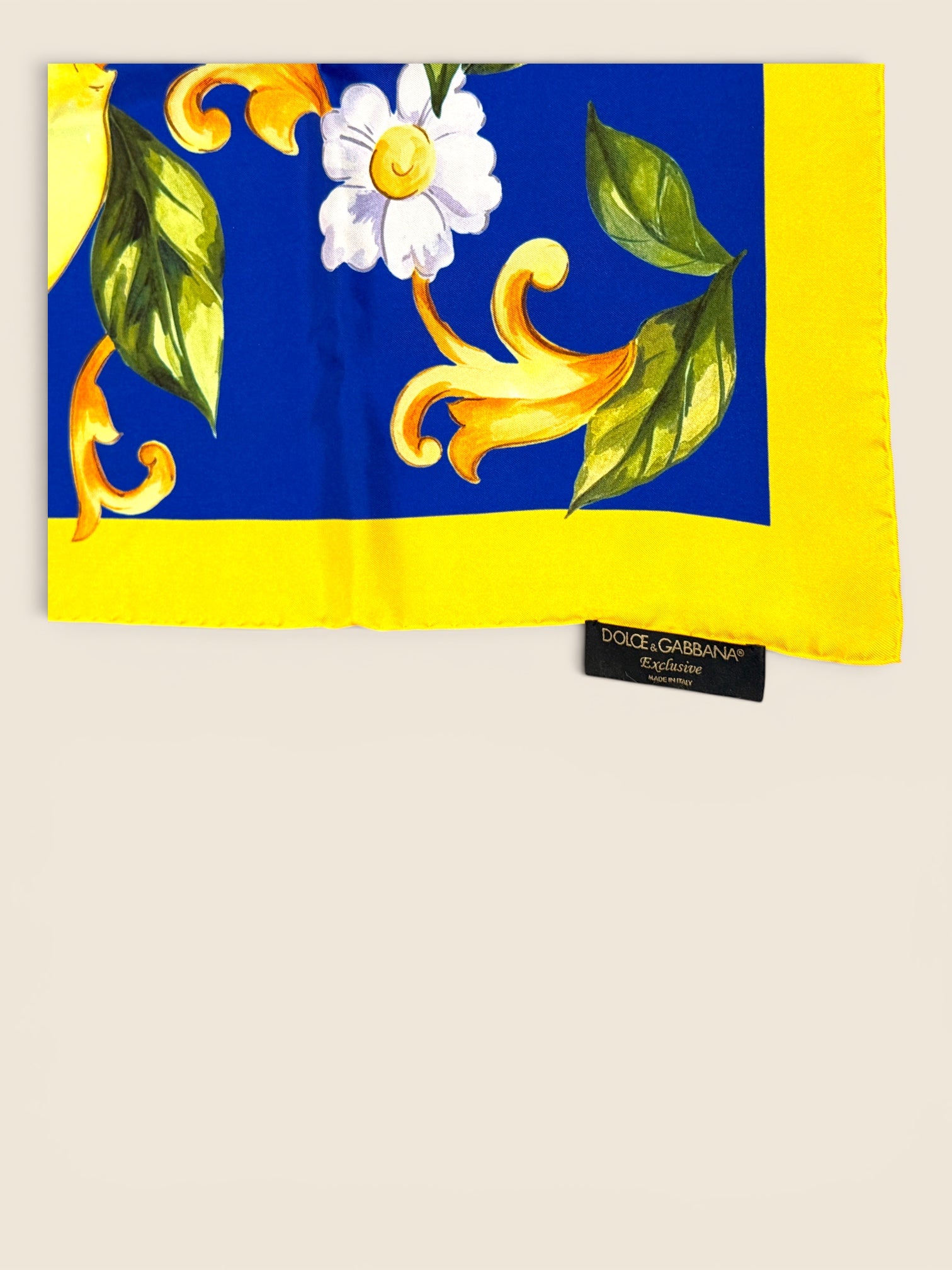 Dolce & Gabbana Seidentuch Groß - Summerlook - Blau/Gelb
