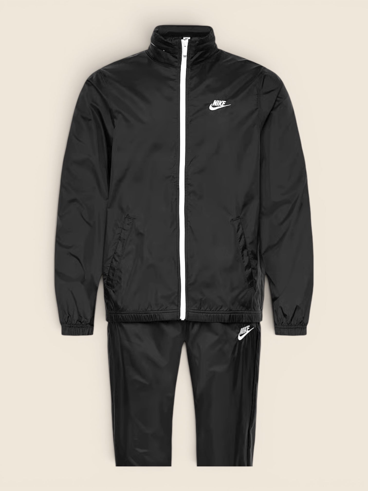 Nike Tracksuit - Club Lined Woven - Schwarz mit Kapuze