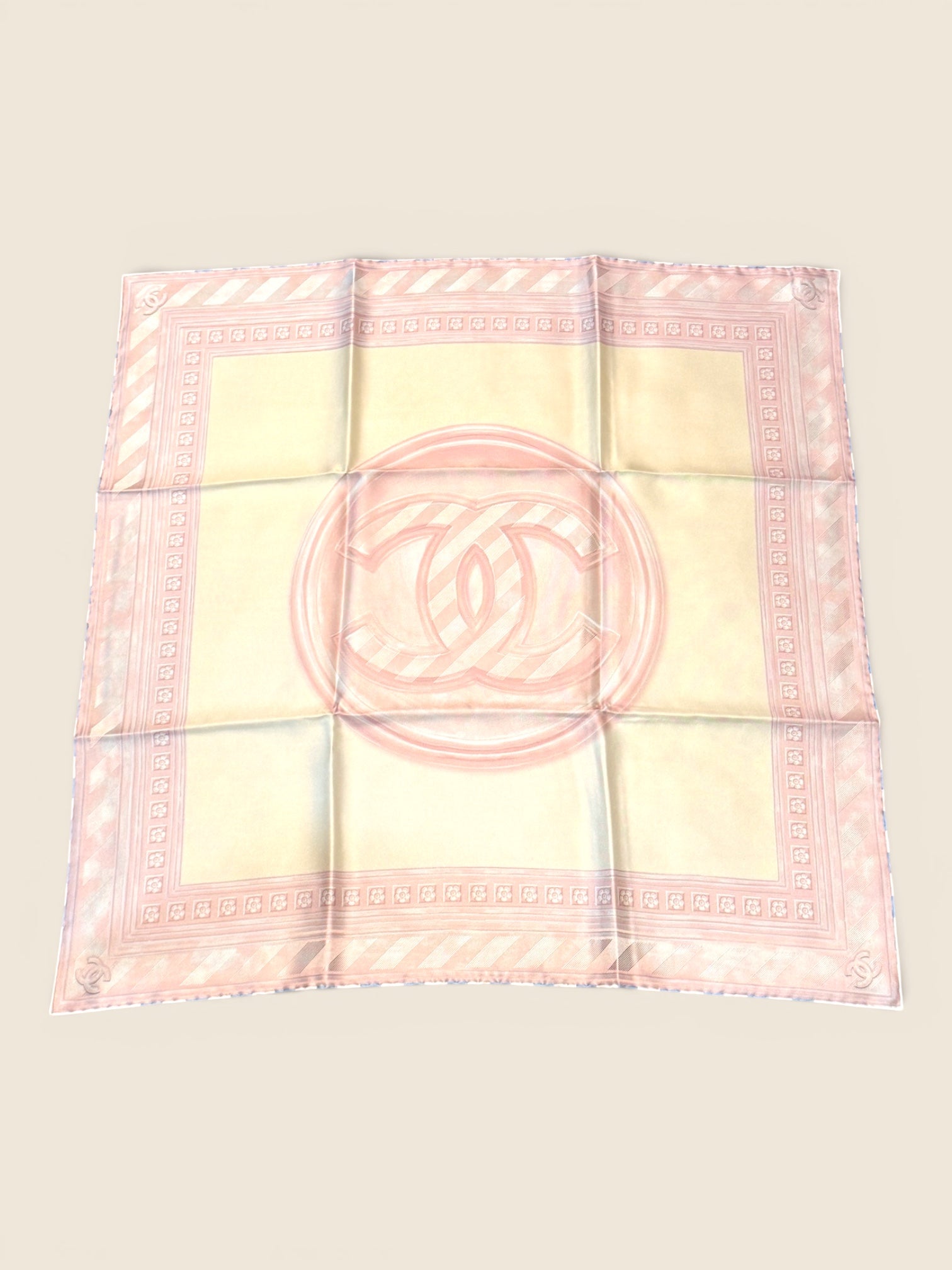 Chanel Seidentuch - Full Set - Rosé/Beige