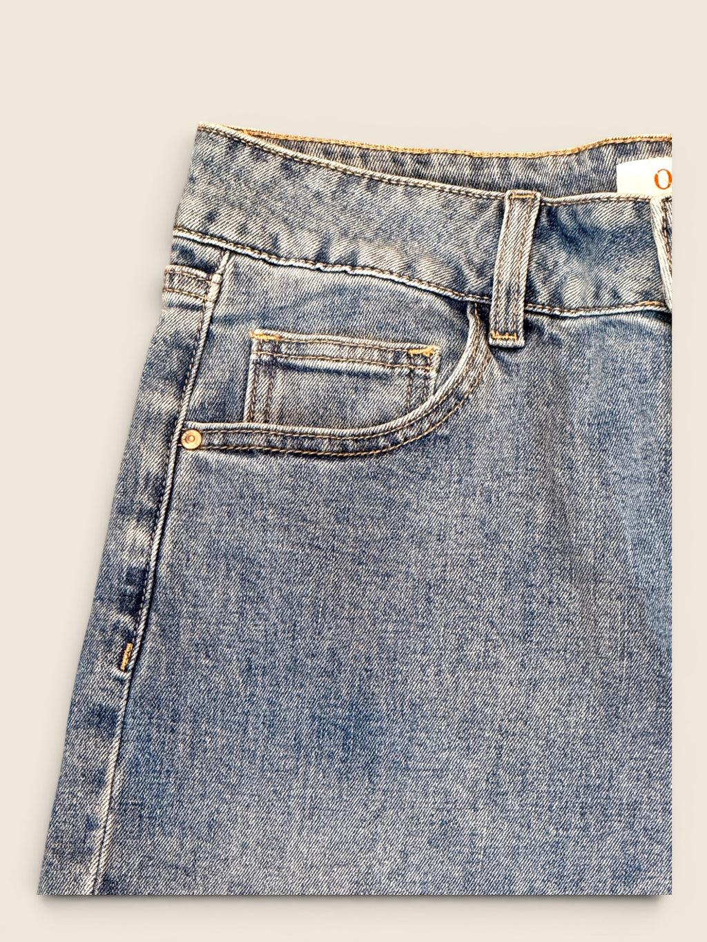 Oranje Denim Jeans - Wide Sneaker - Blau/Grau